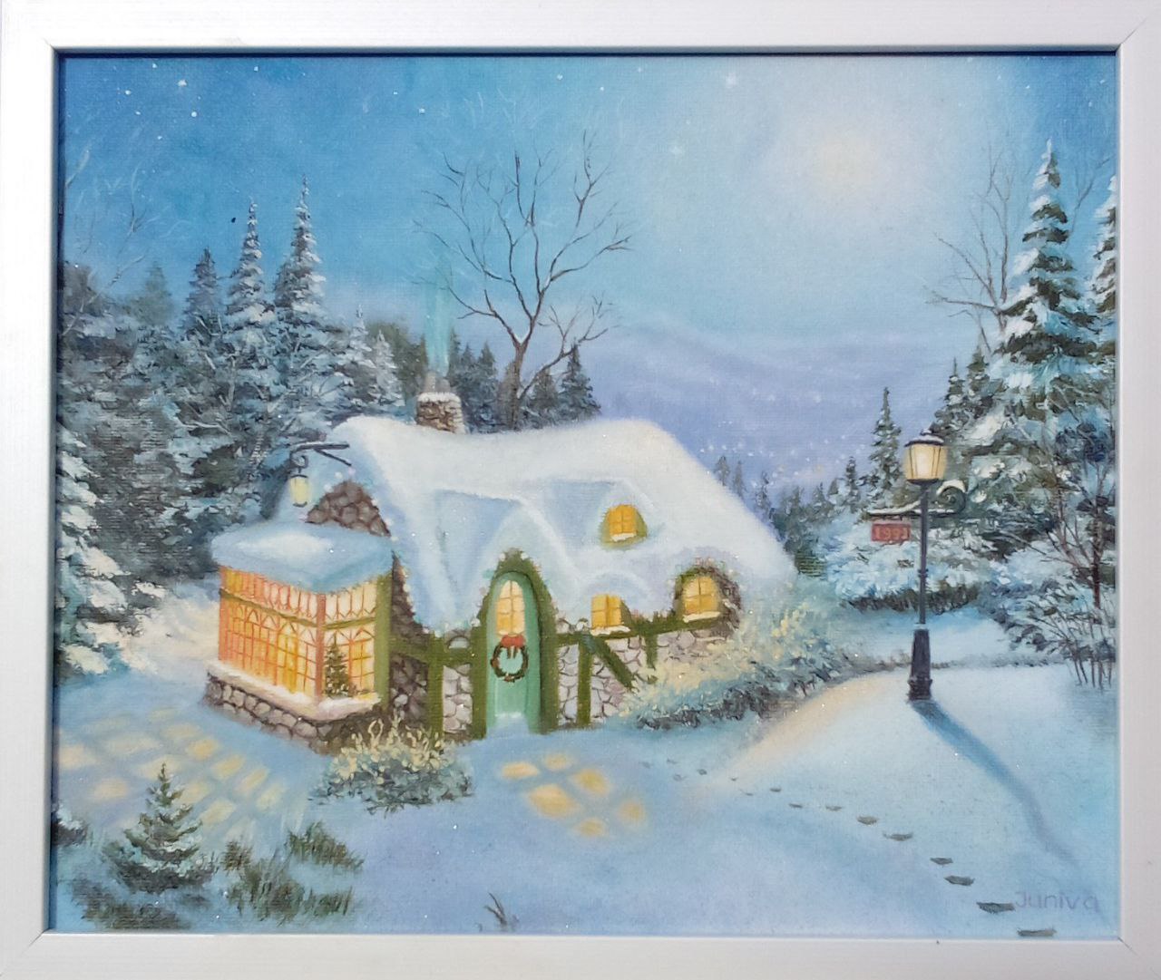 A silent night by Thomas Kinkade (a copy)