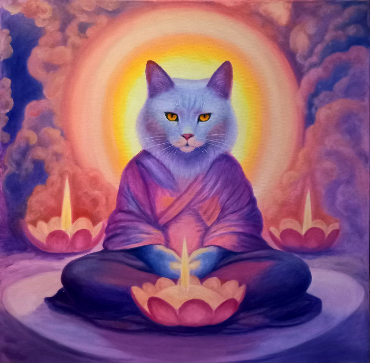 A buddha cat