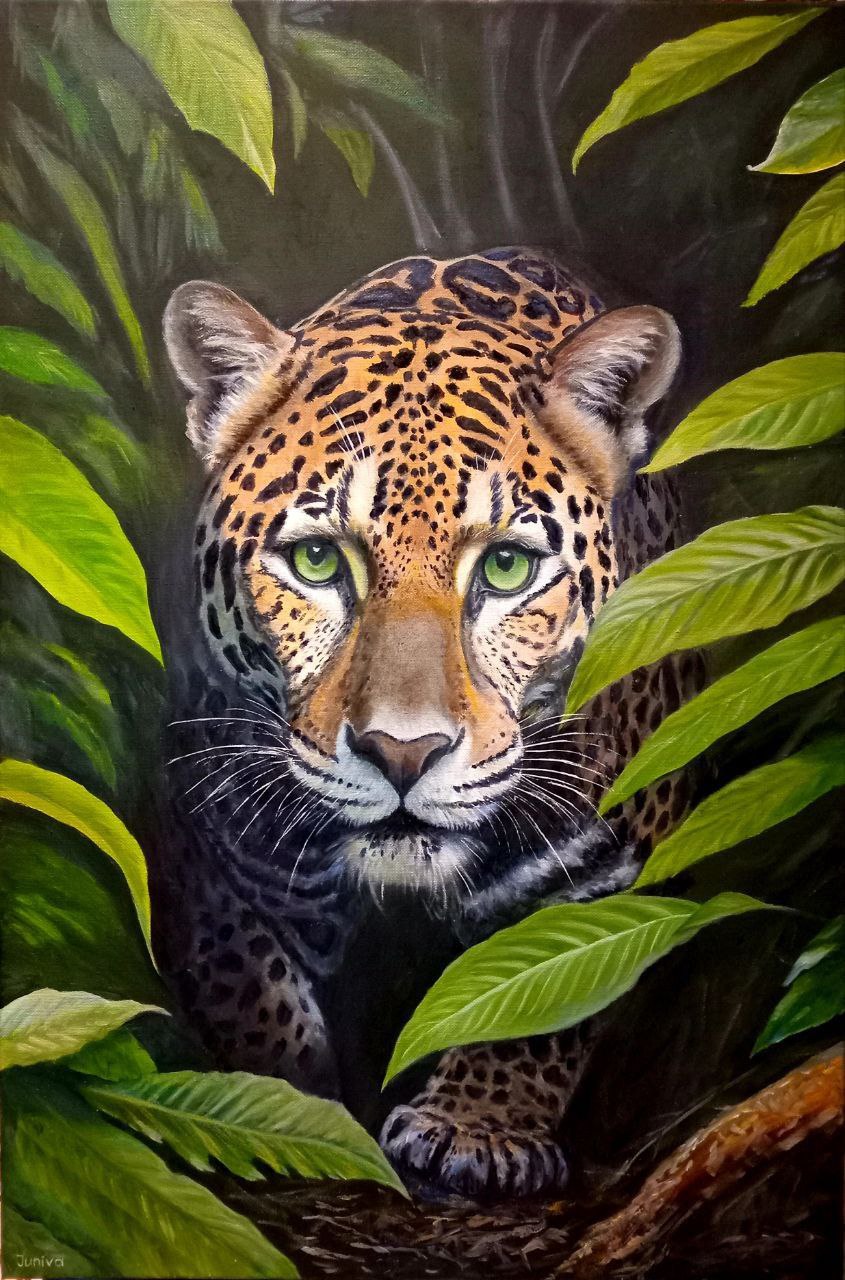 The leopard in the jungle