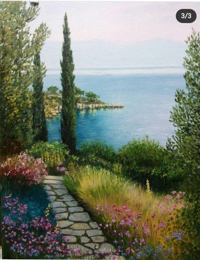 Painting of Saint-Jean-Cap-Ferrat. 1st copy