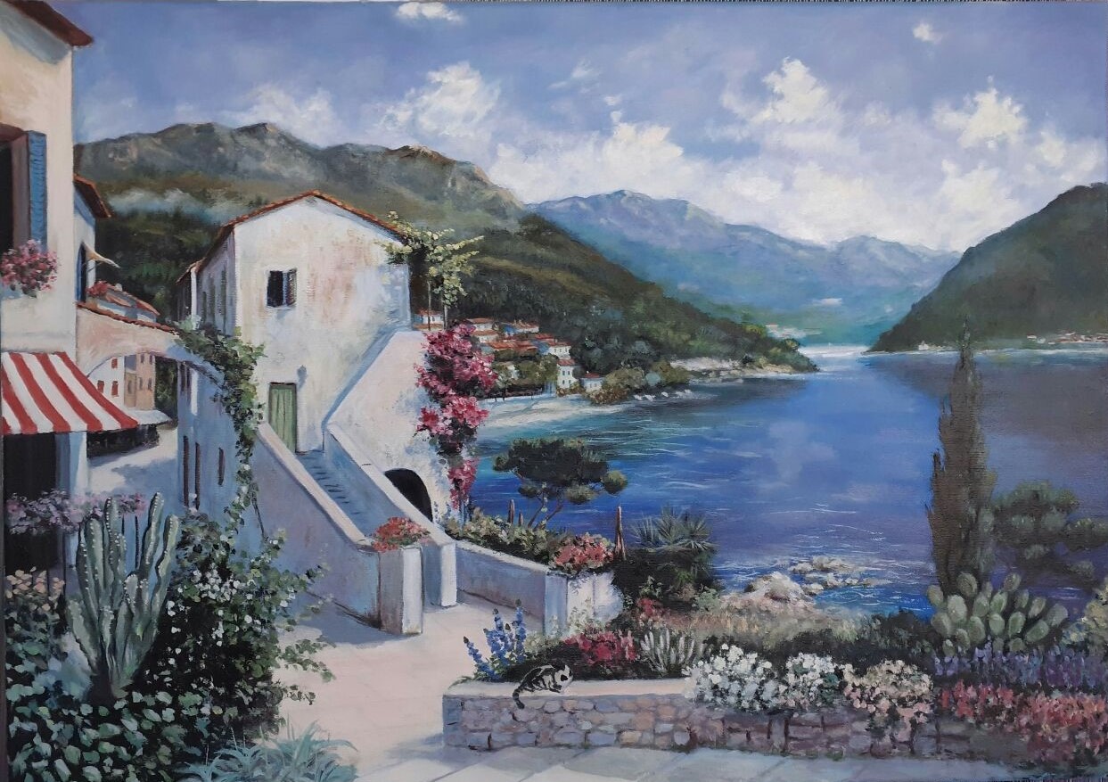 Montenegro, Igalo bay painting