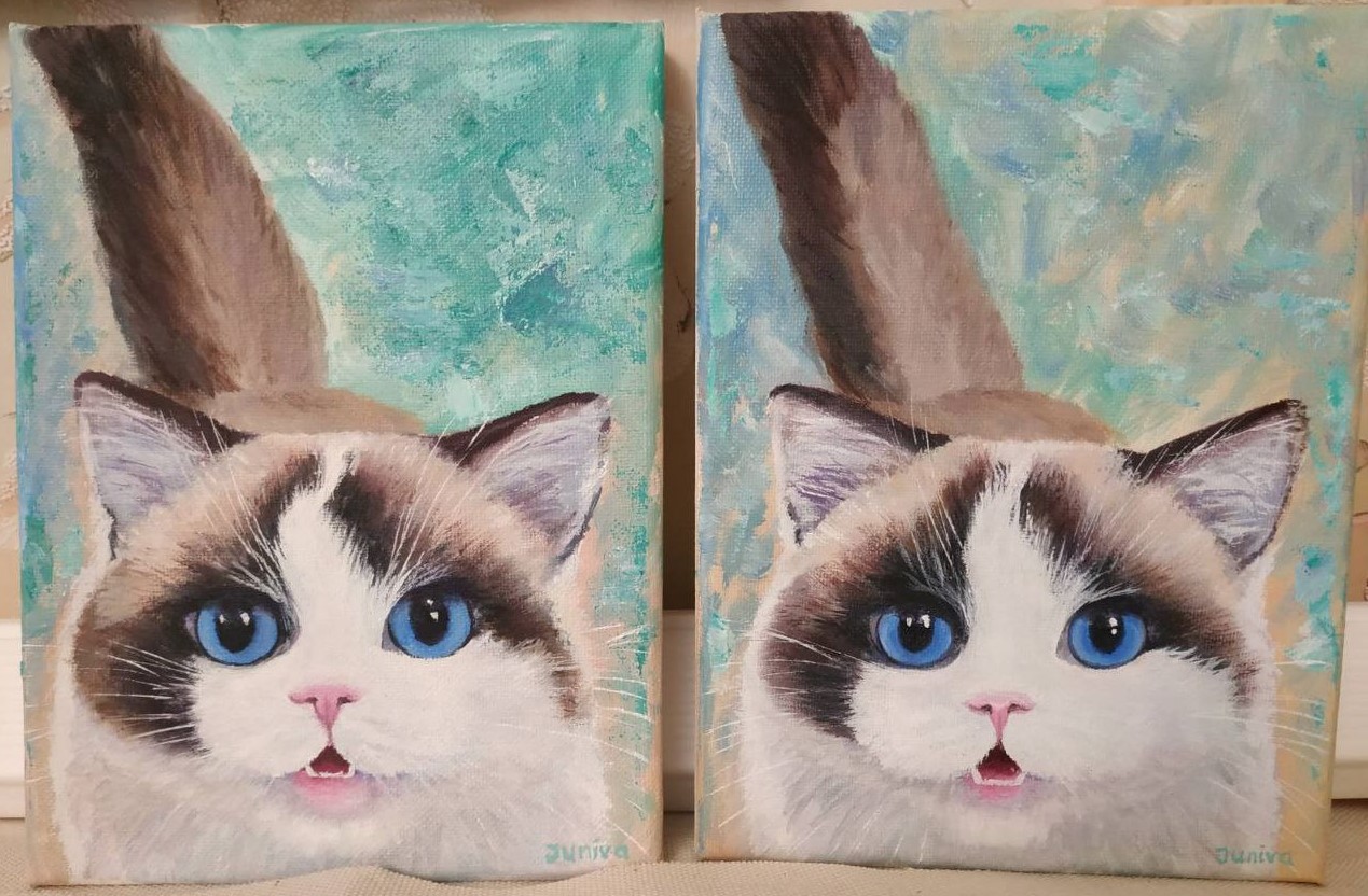 Two very nice blue-eyed kitties